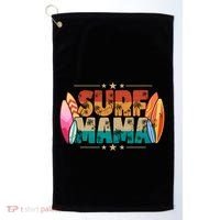 Surf Mama Surfer Mommy Mom Summer Beach Vibes Surfing Funny Gift Golf Towel thumb 0
