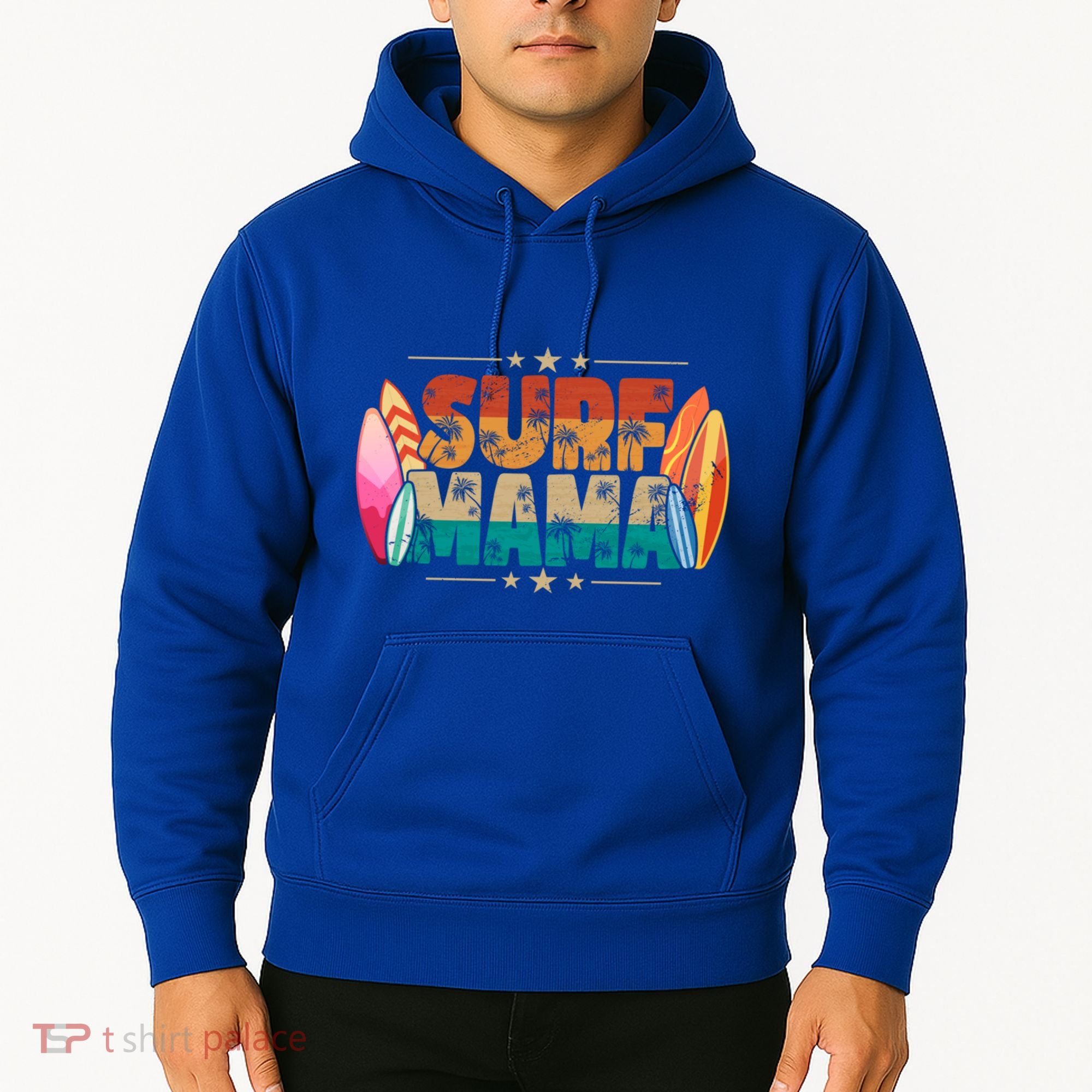 Surf Mama Surfer Mommy Mom Summer Beach Vibes Surfing Funny Gift Hoodie