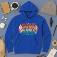 Surf Mama Surfer Mommy Mom Summer Beach Vibes Surfing Funny Gift Hoodie thumb 3