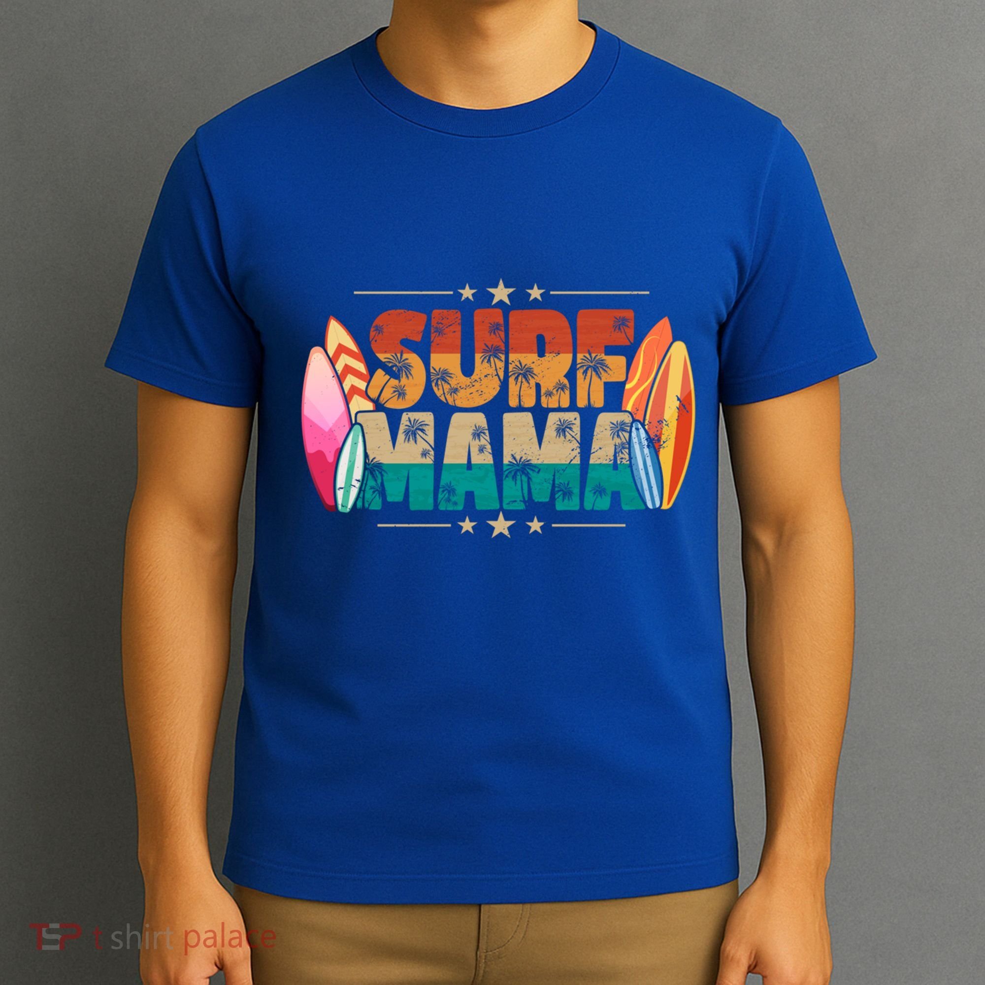 Surf Mama Surfer Mommy Mom Summer Beach Vibes Surfing Funny Gift T-Shirt