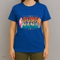 Surf Mama Surfer Mommy Mom Summer Beach Vibes Surfing Funny Gift T-Shirt thumb 4