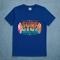 Surf Mama Surfer Mommy Mom Summer Beach Vibes Surfing Funny Gift T-Shirt thumb 5