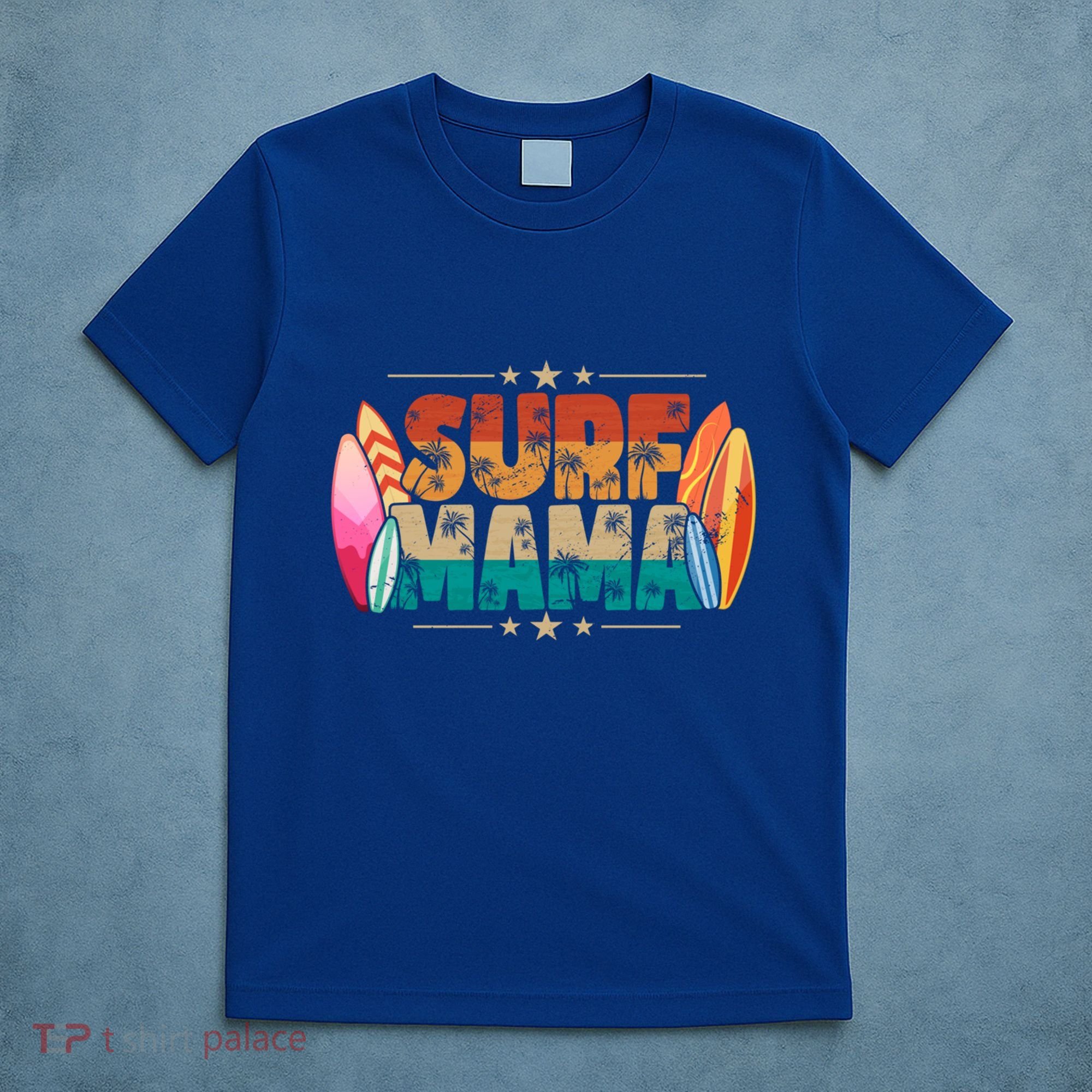 Surf Mama Surfer Mommy Mom Summer Beach Vibes Surfing Funny Gift T-Shirt