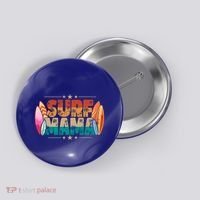 Surf Mama Surfer Mommy Mom Summer Beach Vibes Surfing Funny Gift Button thumb 0