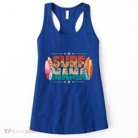 Surf Mama Surfer Mommy Mom Summer Beach Vibes Surfing Funny Gift Women's Tank Top thumb 0