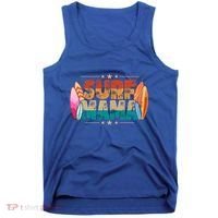Surf Mama Surfer Mommy Mom Summer Beach Vibes Surfing Funny Gift Tank Top thumb 0