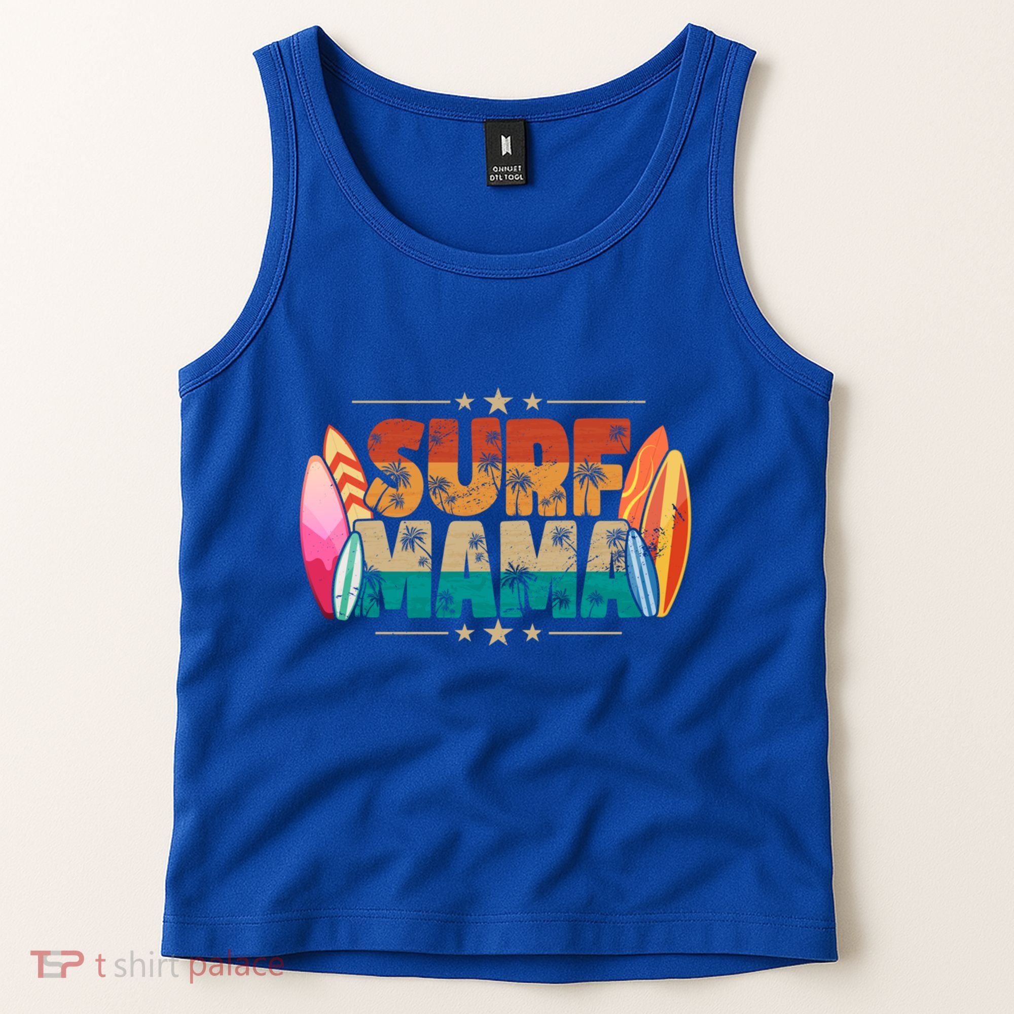 Surf Mama Surfer Mommy Mom Summer Beach Vibes Surfing Funny Gift Tank Top