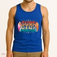 Surf Mama Surfer Mommy Mom Summer Beach Vibes Surfing Funny Gift Tank Top thumb 3