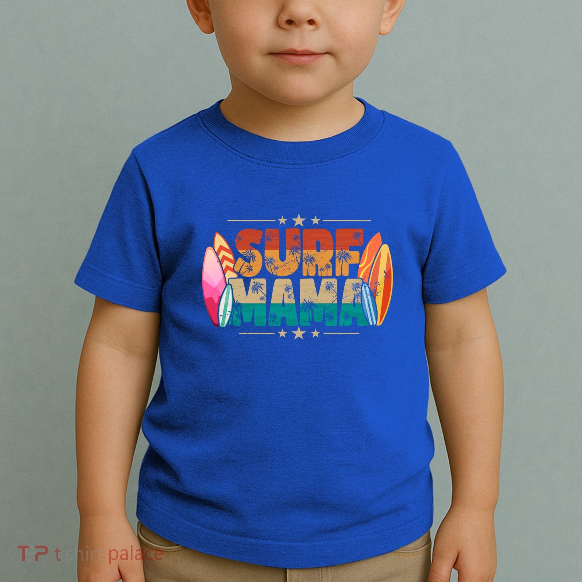 Surf Mama Surfer Mommy Mom Summer Beach Vibes Surfing Funny Gift Toddler T-Shirt