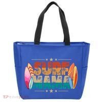 Surf Mama Surfer Mommy Mom Summer Beach Vibes Surfing Funny Gift Tote Bag thumb 0