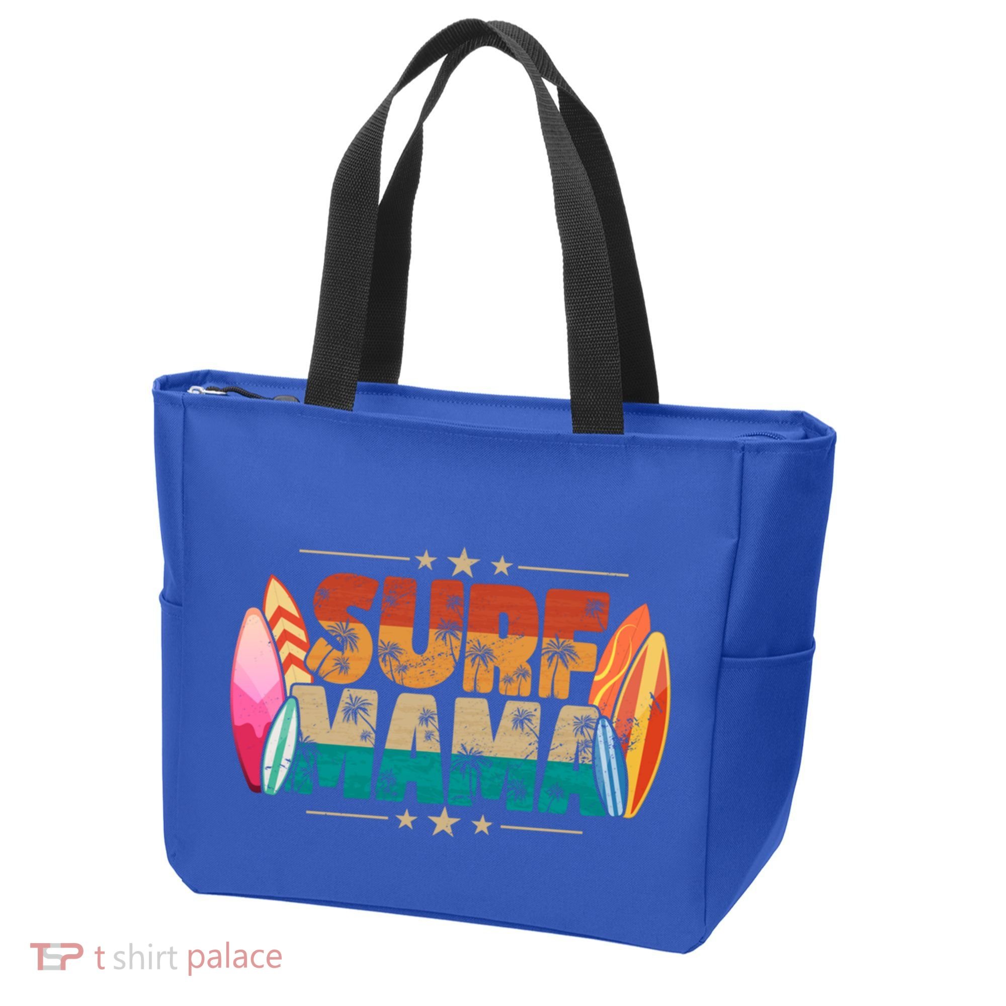 Surf Mama Surfer Mommy Mom Summer Beach Vibes Surfing Funny Gift Tote Bag