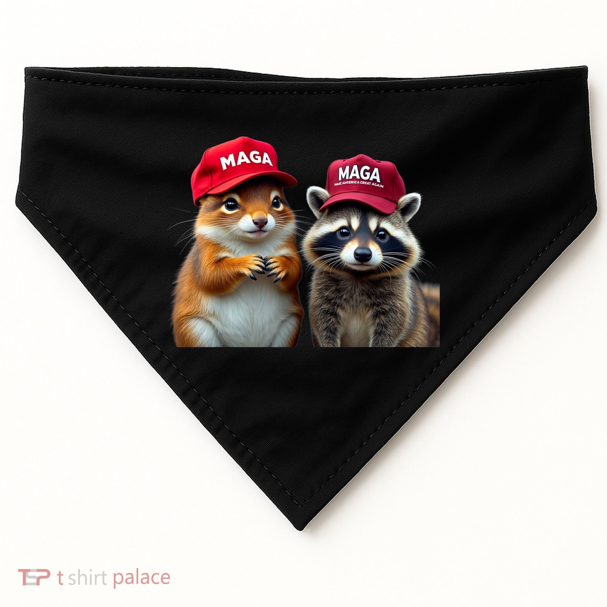 Social Media Star Peanut The Squirrel & Fred The Raccoon USA-Made Doggie Bandana