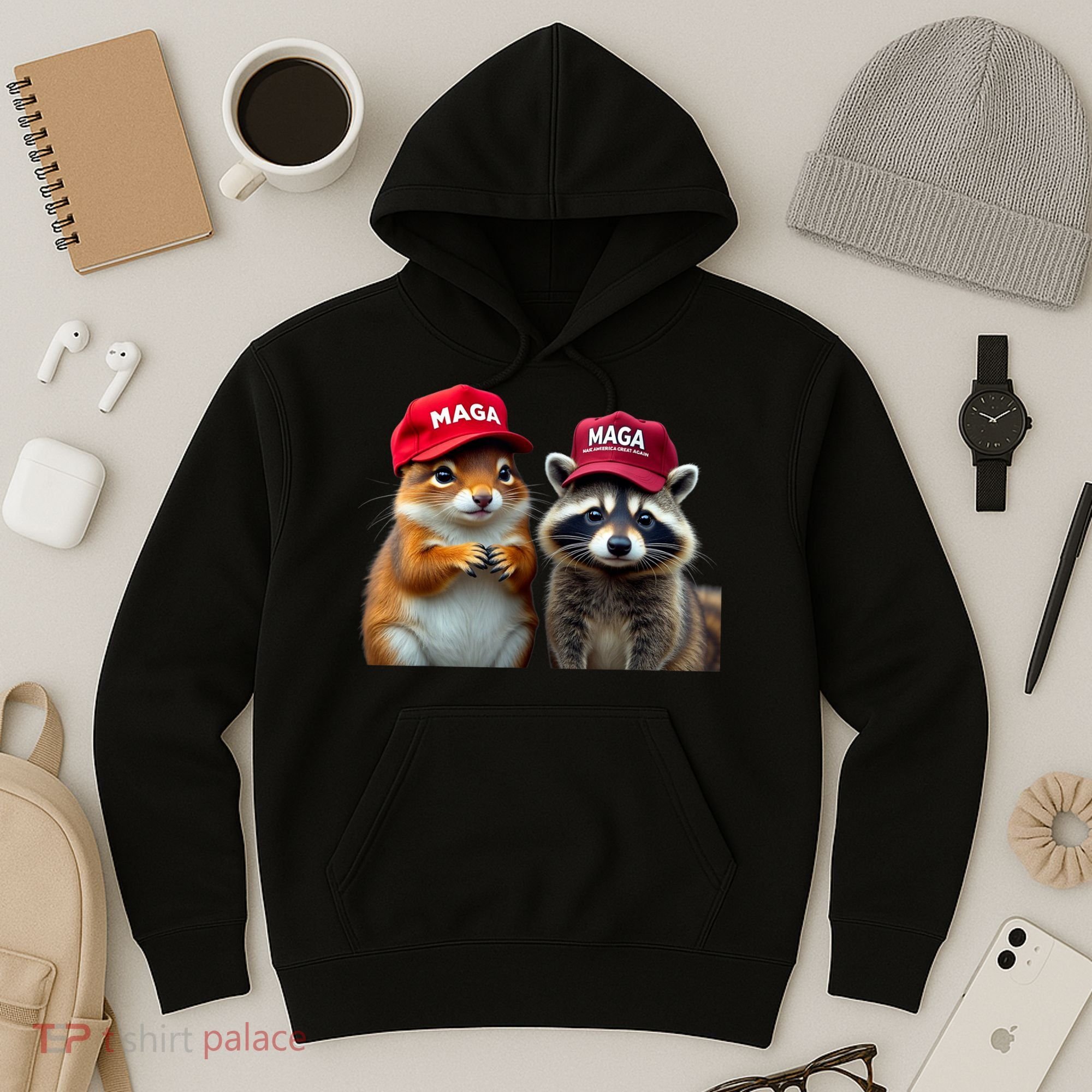 Social Media Star Peanut The Squirrel & Fred The Raccoon Hoodie