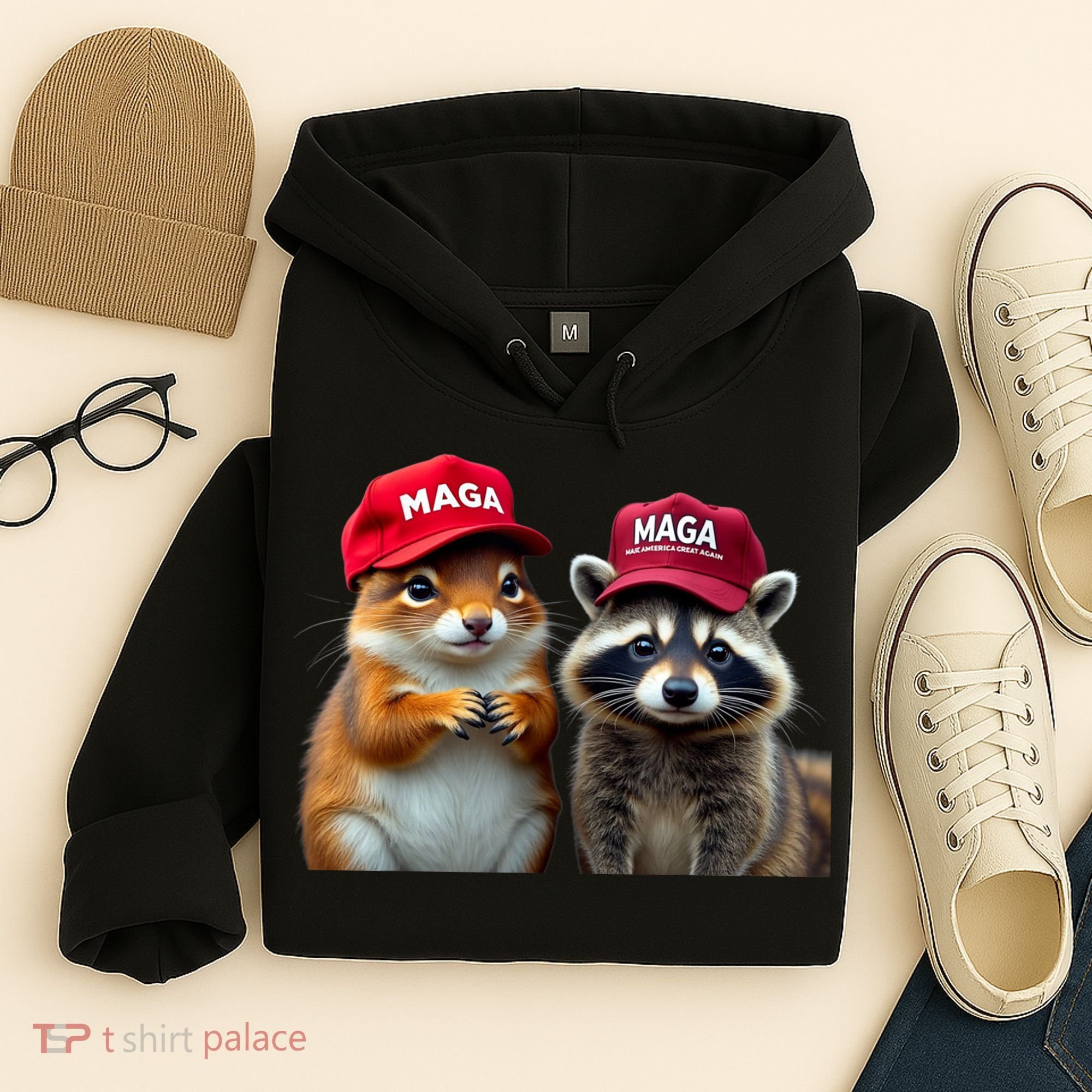 Social Media Star Peanut The Squirrel & Fred The Raccoon Hoodie