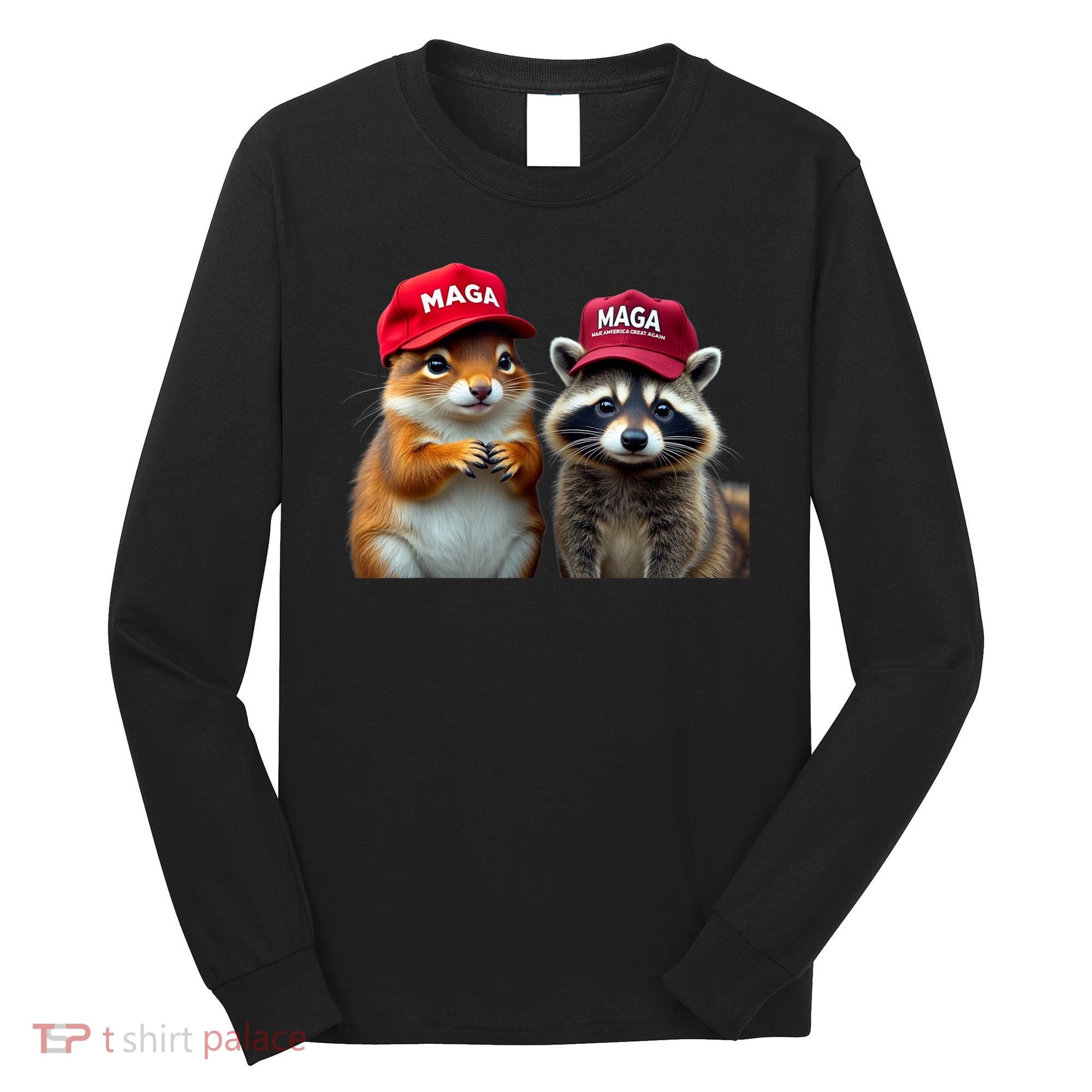 Social Media Star Peanut The Squirrel & Fred The Raccoon Long Sleeve Shirt