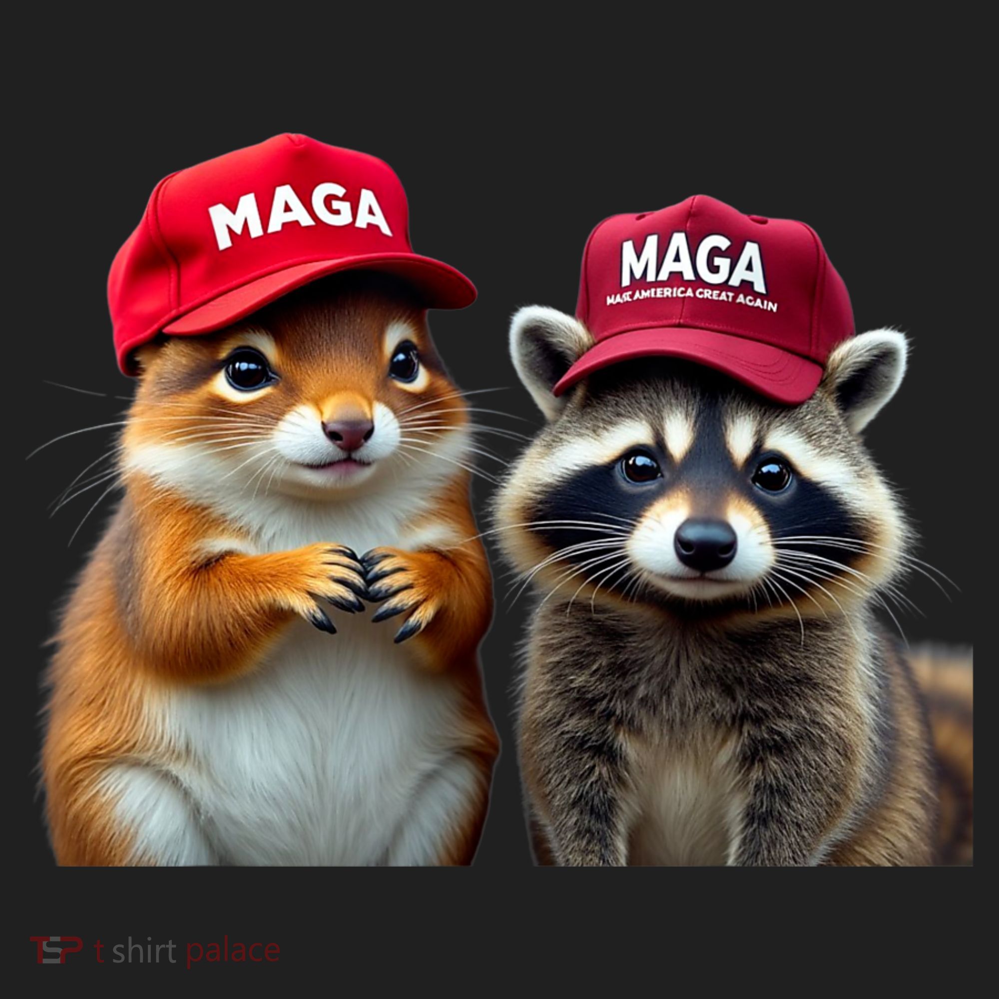 Social Media Star Peanut The Squirrel & Fred The Raccoon Beanie