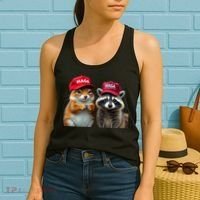 Social Media Star Peanut The Squirrel & Fred The Raccoon Women's Tank Top thumb 2