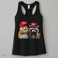 Social Media Star Peanut The Squirrel & Fred The Raccoon Women's Tank Top thumb 3