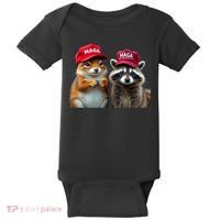 Social Media Star Peanut The Squirrel & Fred The Raccoon Baby Bodysuit thumb 0