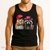 Social Media Star Peanut The Squirrel & Fred The Raccoon Tank Top thumb 3