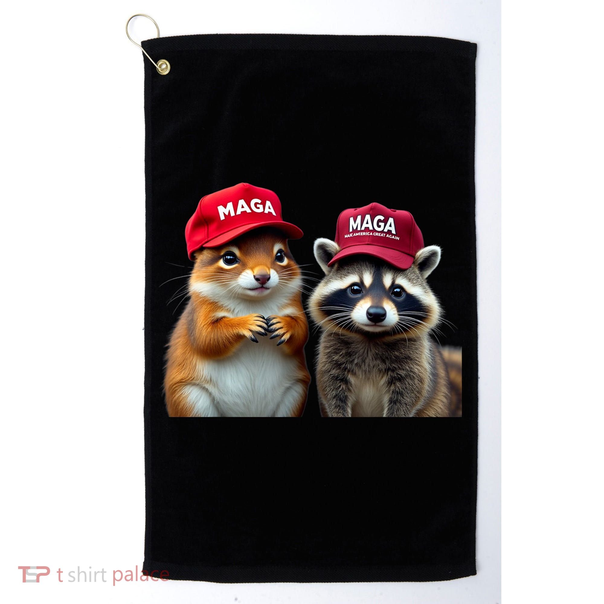 Social Media Star Peanut The Squirrel & Fred The Raccoon Golf Towel
