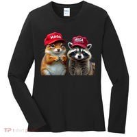 Social Media Star Peanut The Squirrel & Fred The Raccoon Women's Long Sleeve Shirt thumb 0