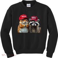 Social Media Star Peanut The Squirrel & Fred The Raccoon Kids Sweatshirt thumb 0