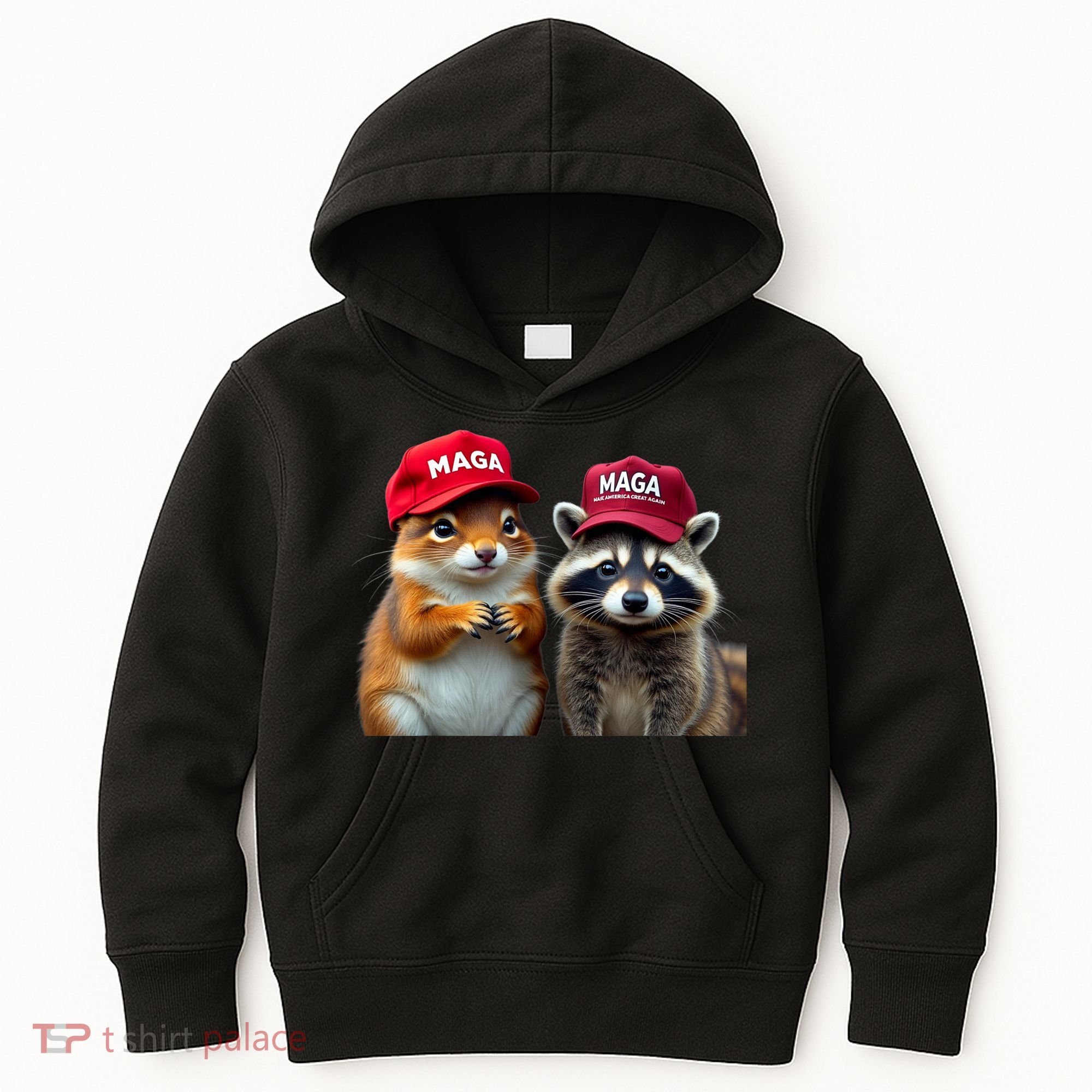 Social Media Star Peanut The Squirrel & Fred The Raccoon Kids Hoodie