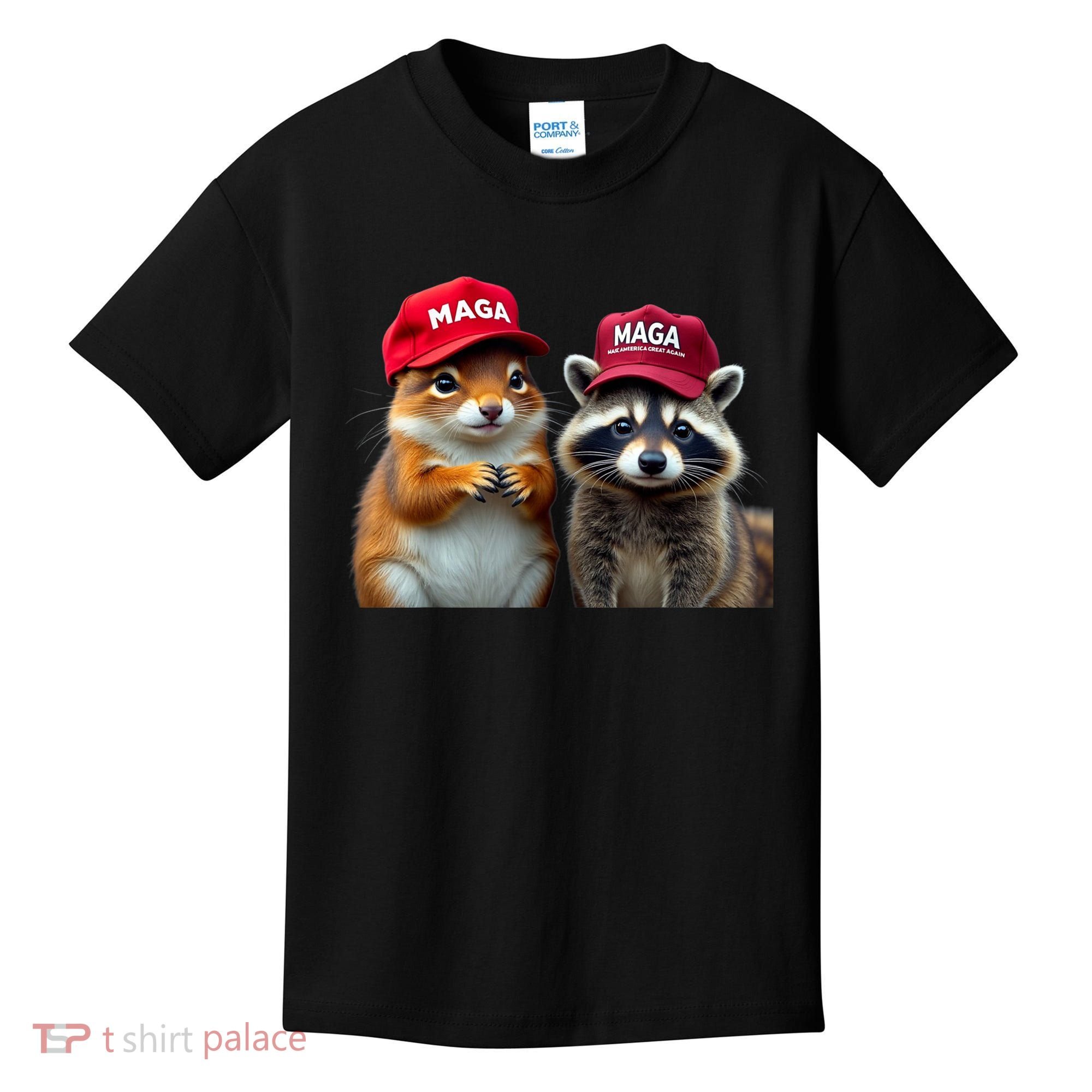 Social Media Star Peanut The Squirrel & Fred The Raccoon Kids T-Shirt