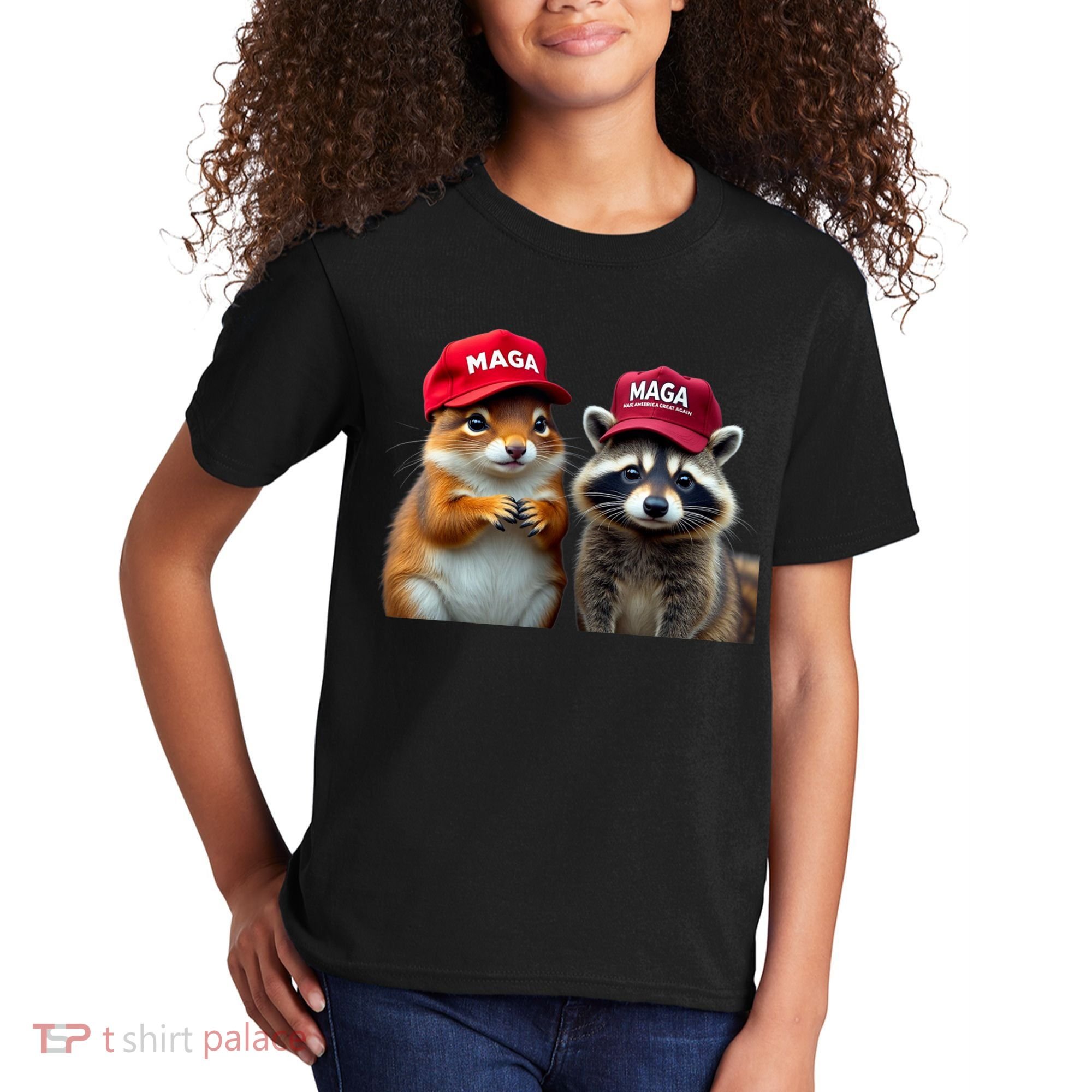 Social Media Star Peanut The Squirrel & Fred The Raccoon Kids T-Shirt