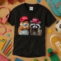 Social Media Star Peanut The Squirrel & Fred The Raccoon Kids T-Shirt thumb 3