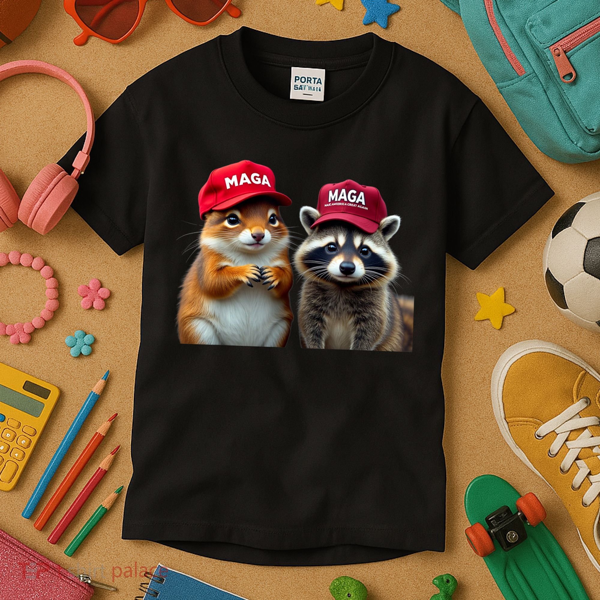 Social Media Star Peanut The Squirrel & Fred The Raccoon Kids T-Shirt