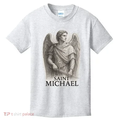 Saint Michael Sketch Kids T-Shirt