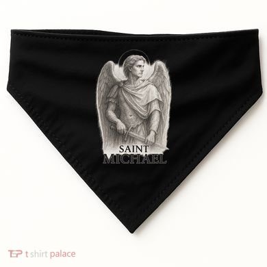 Saint Michael Sketch USA-Made Doggie Bandana