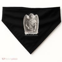 Saint Michael Sketch USA-Made Doggie Bandana thumb 0