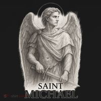 Saint Michael Sketch USA-Made Doggie Bandana thumb 2