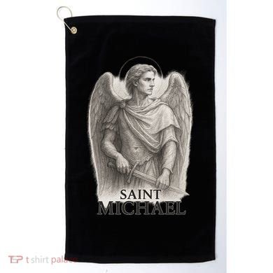 Saint Michael Sketch Golf Towel
