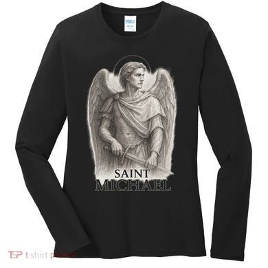 Saint Michael Sketch Women's Long Sleeve Shirt
