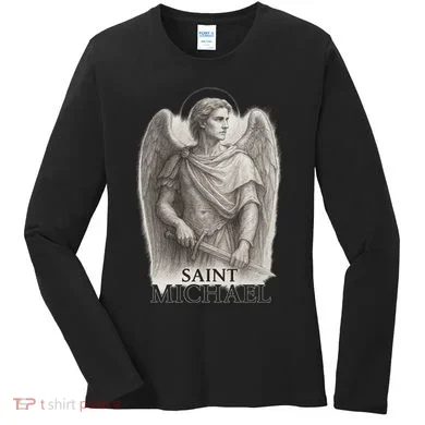Saint Michael Sketch Women's Long Sleeve Shirt