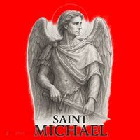Saint Michael Sketch Santa Hat thumb 1