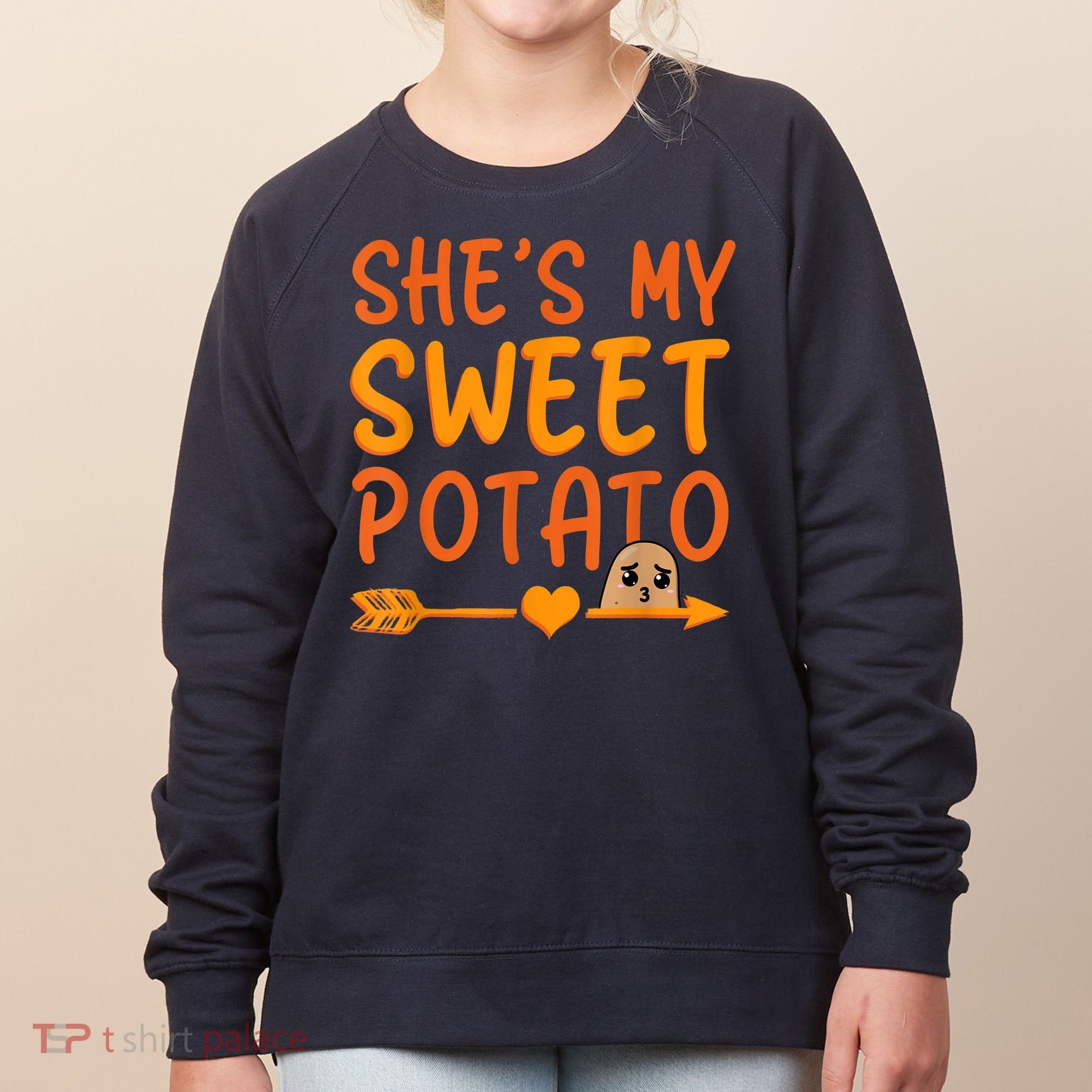 Shes My Sweet Potato I Yam Set Thanksgiving Couples Matching Women's Sweatshirt