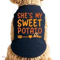 Shes My Sweet Potato I Yam Set Thanksgiving Couples Matching Doggie Tank thumb 0