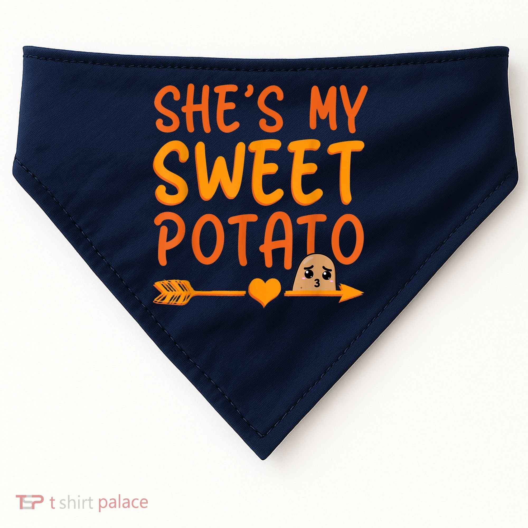 Shes My Sweet Potato I Yam Set Thanksgiving Couples Matching USA-Made Doggie Bandana