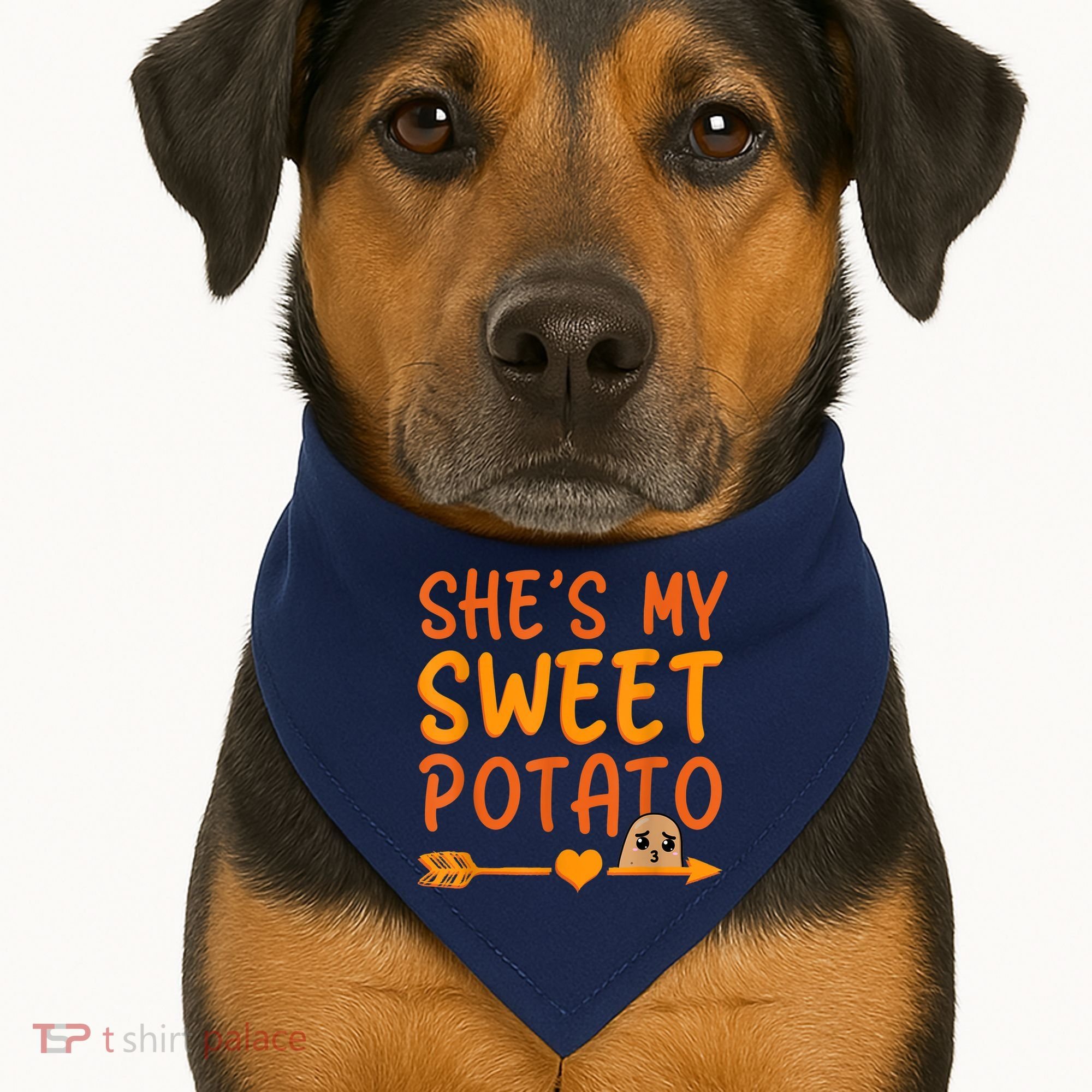 Shes My Sweet Potato I Yam Set Thanksgiving Couples Matching USA-Made Doggie Bandana