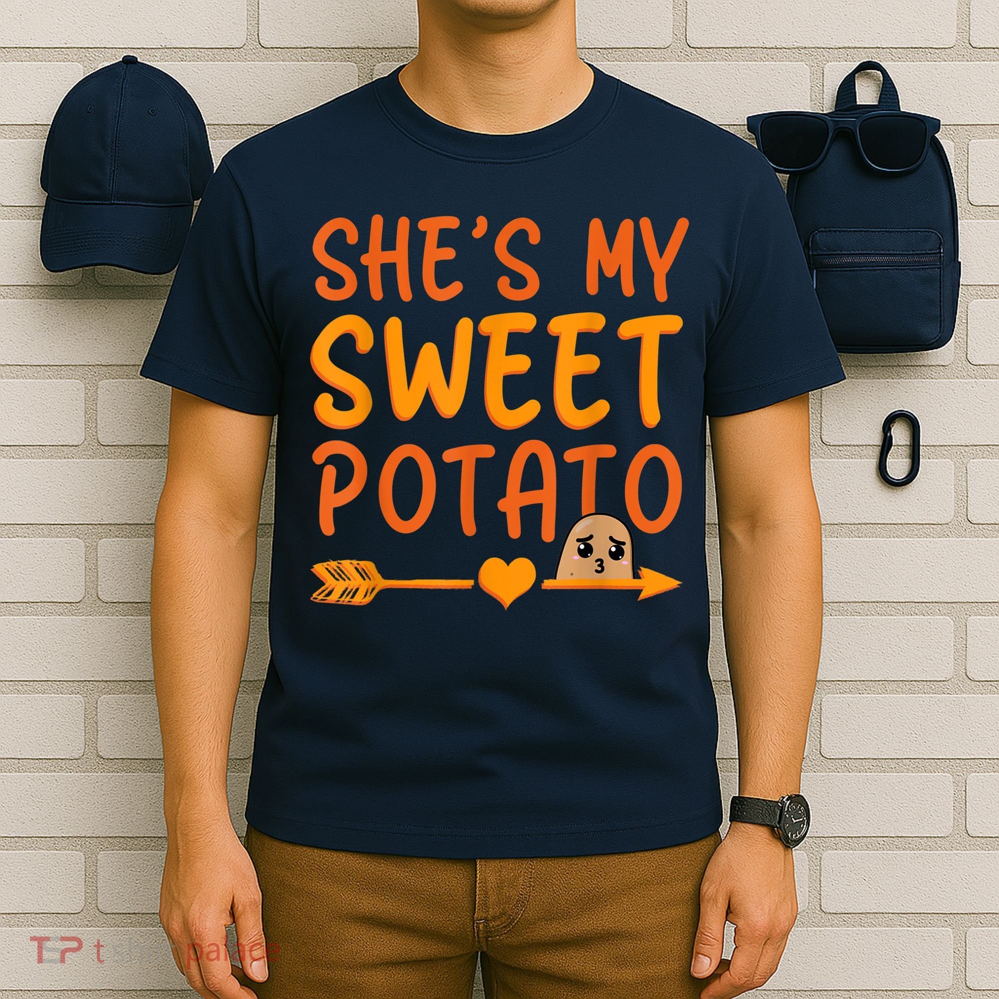 Shes My Sweet Potato I Yam Set Thanksgiving Couples Matching T-Shirt