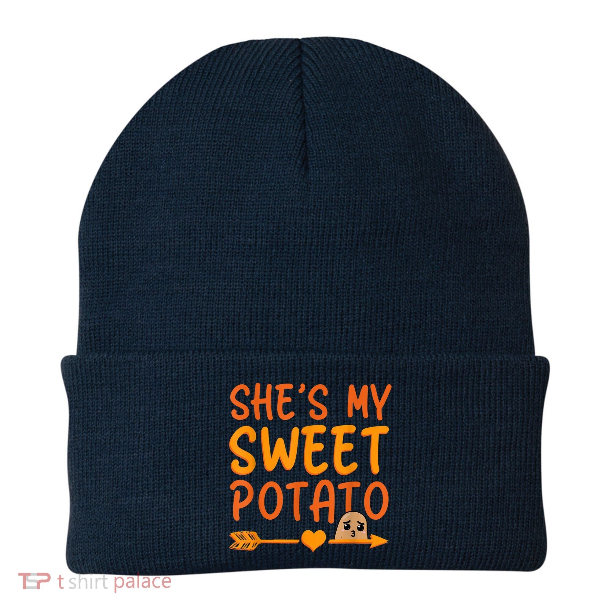 Shes My Sweet Potato I Yam Set Thanksgiving Couples Matching Beanie