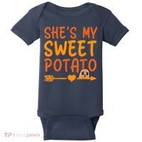 Shes My Sweet Potato I Yam Set Thanksgiving Couples Matching Baby Bodysuit thumb 0