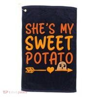 Shes My Sweet Potato I Yam Set Thanksgiving Couples Matching Golf Towel thumb 0