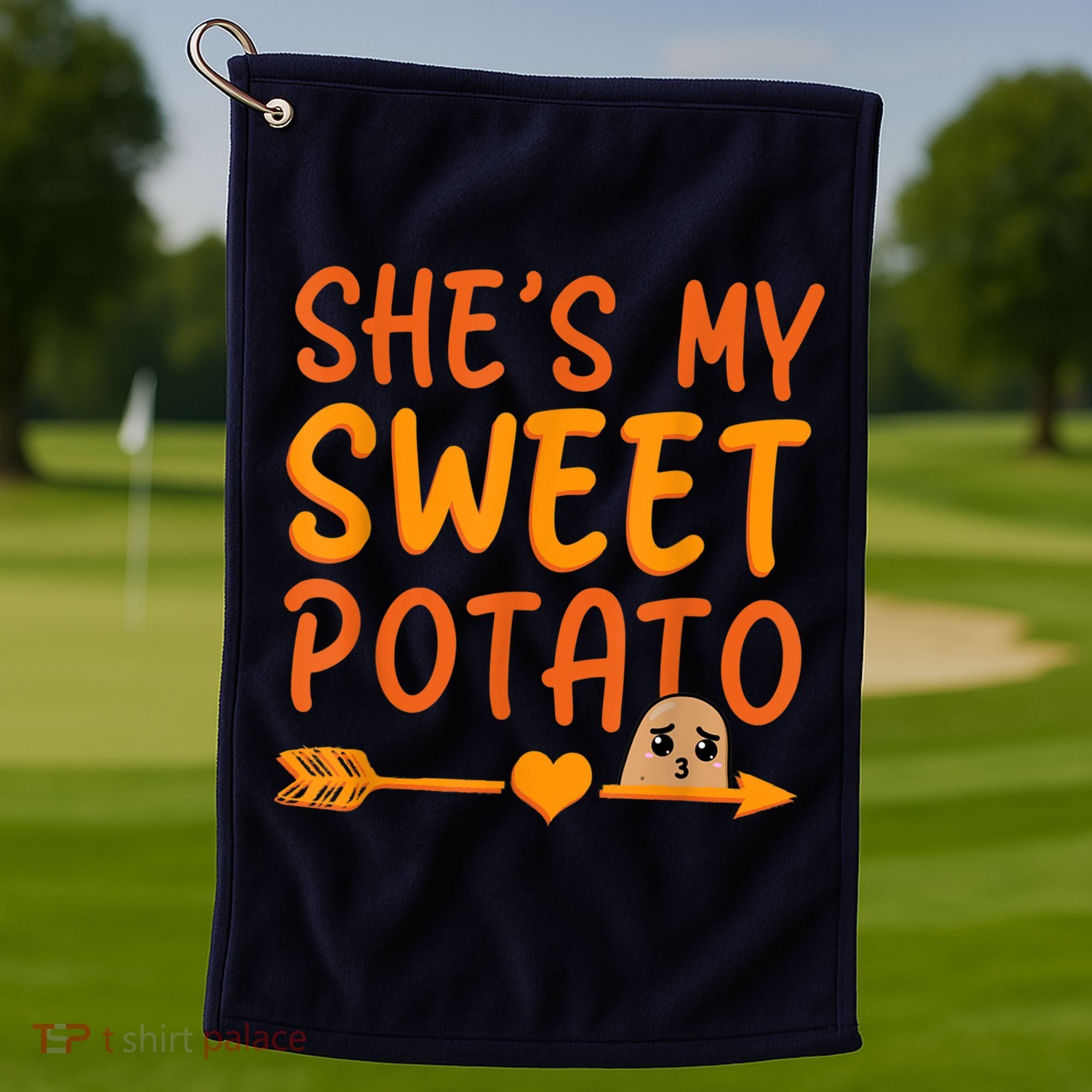 Shes My Sweet Potato I Yam Set Thanksgiving Couples Matching Golf Towel