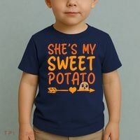 Shes My Sweet Potato I Yam Set Thanksgiving Couples Matching Toddler T-Shirt thumb 2